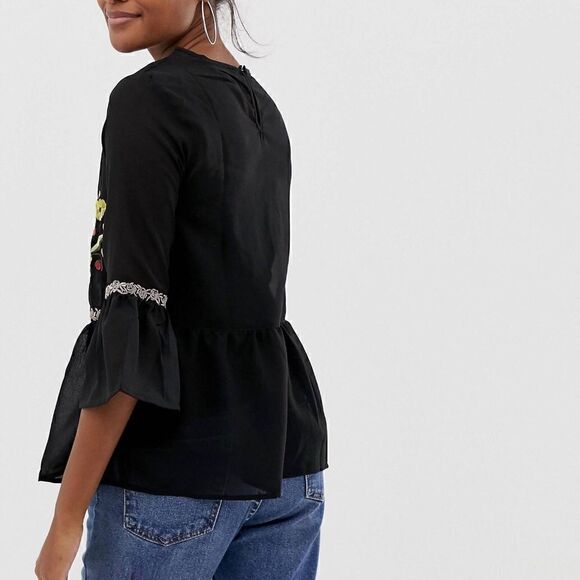 EUC Brave Soul floral embroidered blouse - Picture 2 of 4